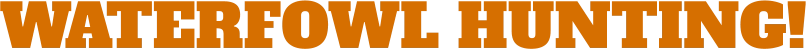 WATERFOWL HUNTING!